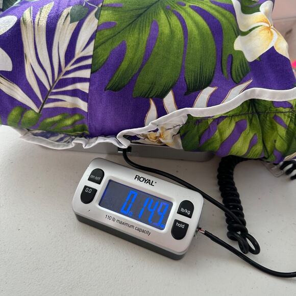 Pacific Legend Womens Hawaiian Midi Dress Size M Tropical MuuMuu Vacation Purple - Picture 12 of 13